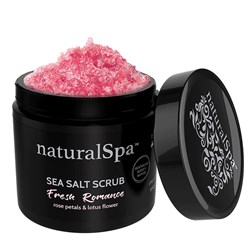 NATURAL SPA Sea salt scrub - fresh romance - rose petals & lotus